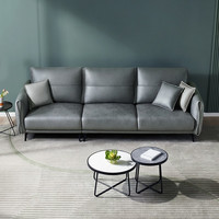 QuanU 全友 102695C 简约布艺沙发 左3+右1 深烟灰 科技布款