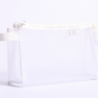 M&G 晨光 ABP903JW 宽型网纱笔袋 白色 单个装