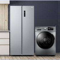 Midea 美的 BCD-606WPKZM（E）+MD100VT55DG-Y46B 冰箱洗衣机套装