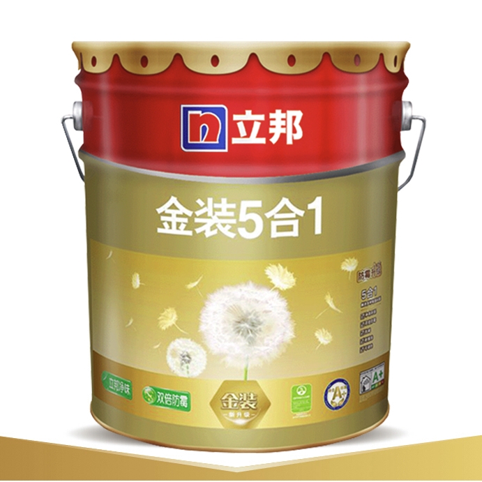 立邦 金装净味五合一 油漆涂料内墙乳胶漆 18l