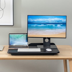 deli 得力 90007 升降电脑桌 置物区 黑色