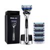 Gillette 吉列 锋隐致顺手动剃须刀 引力盒经典黑 1光滑刀架+5刀头+磁力底座