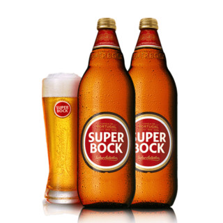 SUPER BOCK 超级波克 SuperBock葡萄牙进口精酿大瓶啤酒1000ml-2瓶啤酒整箱