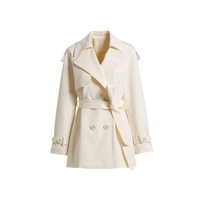 HOPESHOW 红袖 女士中长款风衣 90122060701 奶油白 L