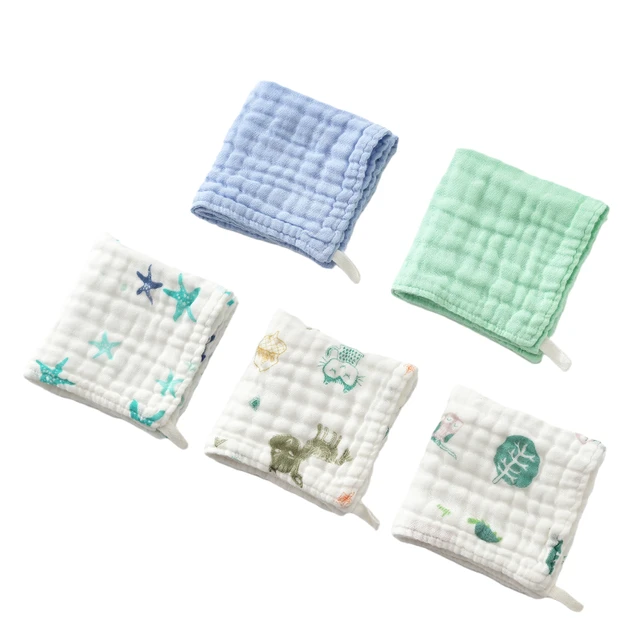 BOOBEE 布比 XFJ-001 6层纱布婴儿毛巾 5条装