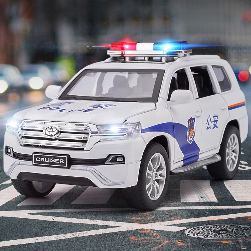 chiyu 驰誉 警车汽车模型合金车模越野车仿真公安吉普玩具车收藏摆件