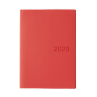 MUJI 無印良品 9A67025 月周记笔记本 红色 单本装