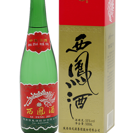 西凤酒老绿瓶省外版55%vol 凤香型白酒500ml*6瓶整箱装【报价价格评测