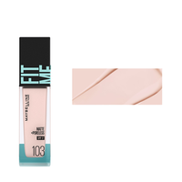 MAYBELLINE 美宝莲 FIT ME系列 定制水感粉底液 柔雾防晒版 #103白皙色 30ml