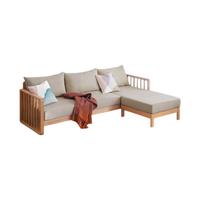 WEISHAYUANMU 维莎原木 c0189 简约布艺沙发 三人位+脚踏 灰色