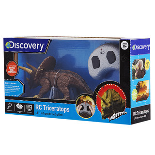 Discovery Kids 凯知乐 discovery探索遥控电动三角龙仿真恐龙模型男孩儿童玩具 遥控三角龙6000251