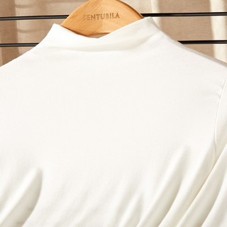 SENTUBILA 尚都比拉 女士半高领打底衫 121T40273 白色 XL