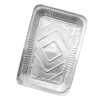 Edo一次性方形铝箔锡纸烧烤盘烤鱼2200#ml*5烤箱家用餐盒碗户外