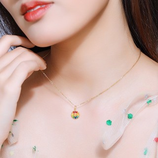 CHJ JEWELLERY 潮宏基 趣玩系列 XPG30016080 太阳花足金吊坠 0.5g