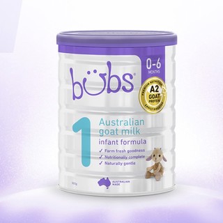 bubs 贝儿 A2蛋白系列 婴儿羊奶粉 澳版 1段 800g