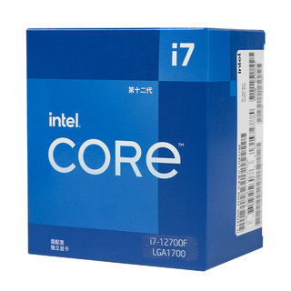 intel 英特尔 酷睿 i7-12700F CPU 2.1GHz 12核20线程