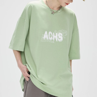 ACHS AWAKE 男女款圆领短袖T恤 ACHS21B1119Z 浅绿 S