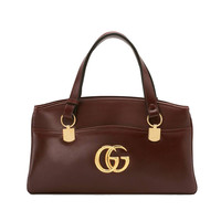 GUCCI 古驰 Arli双G手提包 550130 0V10G 6629 酒红色
