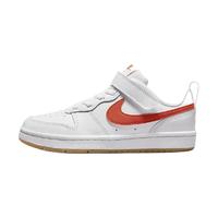 NIKE 耐克 COURT BOROUGH LOW 2 (PSV) 儿童休闲运动鞋 BQ5451-114 白色/橙色/白/帆白 28码