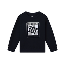 361° N52131305-2 男童圆领卫衣 经典黑 130cm