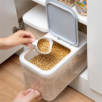 向伦家居 密封米桶防潮防虫米箱 日式家用20斤带盖加厚透明塑料收纳桶