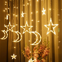 FOOJO 富居 LED彩灯垂帘 星月暖色插电款