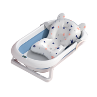 小熊波波 806 儿童升级感温折叠浴盆+浴垫+浴网