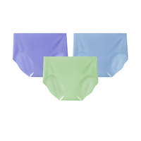 CrabSecret 螃蟹秘密 女士三角内裤套装 PCR22NKt10b10W 3条装(薄雾紫+豚草绿+水波蓝)