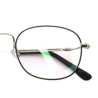 HAN 汉 42096 黑银色不锈钢眼镜框+1.56折射率 防蓝光镜片