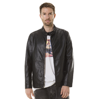 Luxury Lane 男士皮夹克 2D1009 黑色 M