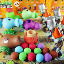 贝利雅儿童玩具植物大战僵尸2玩具寒冰豌豆炮椰子炮可发射儿童礼物