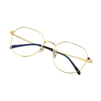 OURNOR 欧拿 OF001 金色合金眼镜框+1.56折射率 防蓝光镜片
