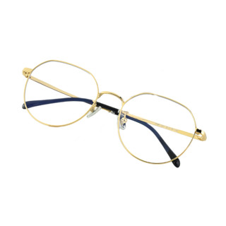 OURNOR 欧拿 OF001 金色合金眼镜框+1.74折射率 防蓝光镜片