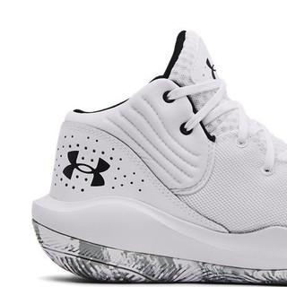 UNDER ARMOUR 安德玛 Jet '21 中性篮球鞋 3024260-103 白色 44