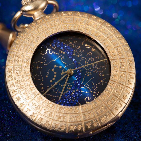博物文创北极恒星空故宫怀表375x4cm复古中式翻盖石英表