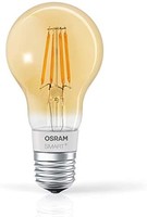 OSRAM 欧司朗 Smart+ LED 灯丝金苹果 HomeKit 灯，带 E27 插座可调光替换，60 瓦灯泡，暖白，5.5