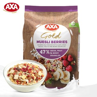 AXA 瑞典（AXA）进口水果麦片即食早餐冲饮谷物 47%浆果水果燕麦片725g