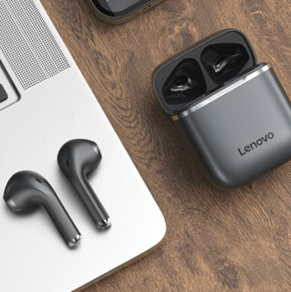 Lenovo 联想 H16 半入耳式真无线动圈降噪蓝牙耳机 黑色