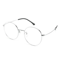 OURNOR 欧拿 OJ010 银色合金眼镜框+平光防蓝光镜片