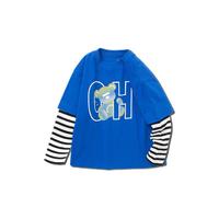 balabala 巴拉巴拉 208122100113-80519 男童假两件T恤 中国蓝 100cm