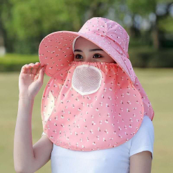 tucano啄木鸟可折叠女式太阳帽面罩深粉