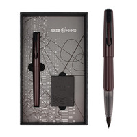 HERO 英雄 钢笔 探索者系列 H1219 栗色黑夹 EF尖 探索者礼盒装
