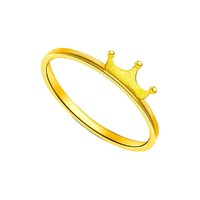 CHJ JEWELLERY 潮宏基 SRG30001062 女士皇冠足金戒指 14号 2g