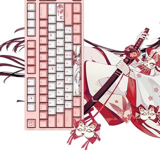 ikbc C200 87键 有线机械键盘 樱花 Cherry红轴 无光