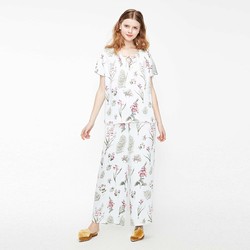 VERO MODA 抽绳褶皱装饰碎花短袖居家服|3191P9503