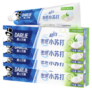 DARLIE 好来 超白密泡小苏打牙膏 芦荟小青瓜味 190g*4