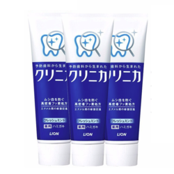 LION 狮王 齿力佳酵素牙膏（超爽薄荷130g*3经典大蓝管立式防蛀健齿