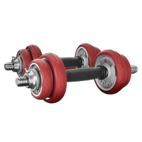 RUNWE 朗威 电镀哑铃套装 红色 10kg*2 礼盒装