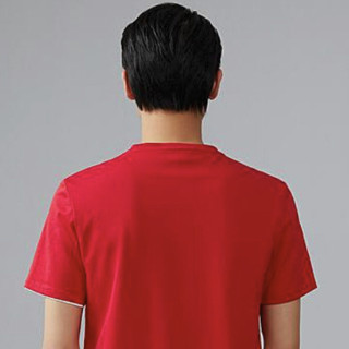 HLA 海澜之家 男士圆领短袖T恤 HNTBJ2U147A 大红花纹 XXXL