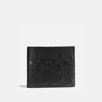 Coach Outlet Compact Id Wallet In Signature Leather